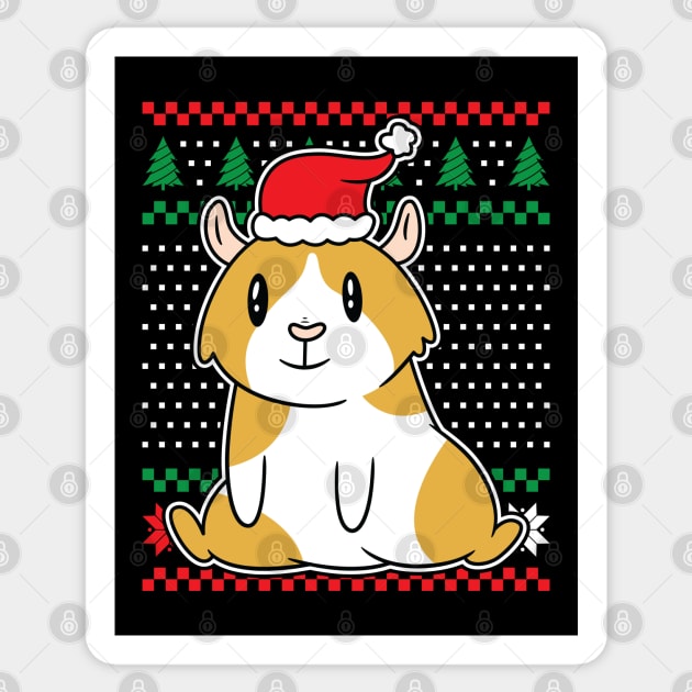 Ugly Christmas Sweaters Cute Guinea Pig Sticker by JS Arts